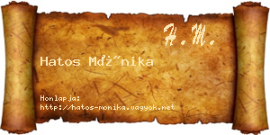 Hatos Mónika névjegykártya