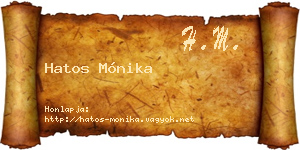 Hatos Mónika névjegykártya
